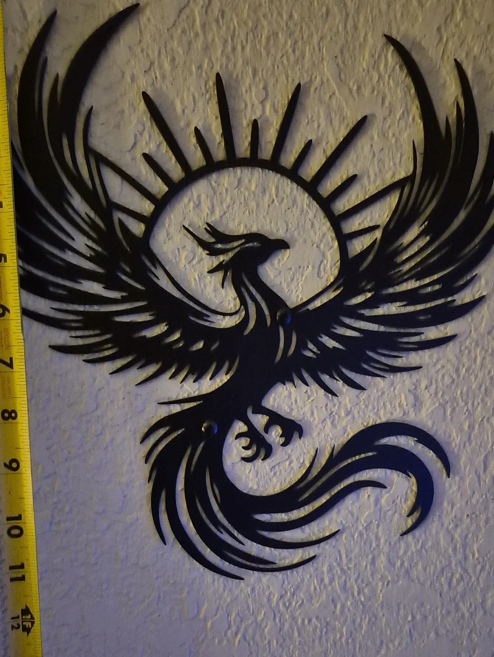 Black Phoenix Metal Wall Art - Decorative Home Wall Decor
